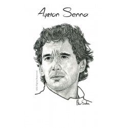 TARJETA POSTCARD AYRTON SENNA