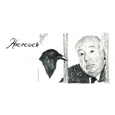 TARJETA POSTCARD ALFRED HITCHCOCK